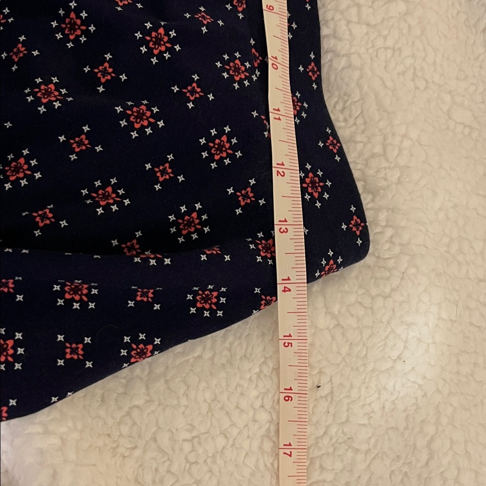 Gently used SO Navy and Red Patterned Skater Skirt - runs small - Picture 5 of 8